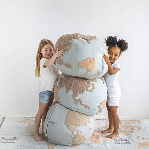 Подушка-пуф Лорена Каналс (Lorena Canals) "Глобус", 45 х 50 см